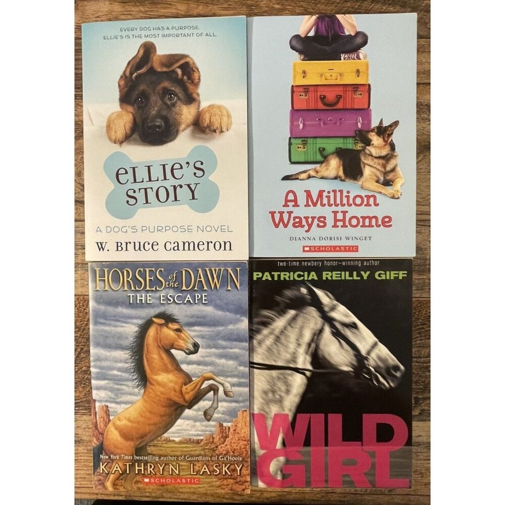 Scholastic Chapter Books Lot of 4 Ellie's Story A Million Ways Home Wild Girl